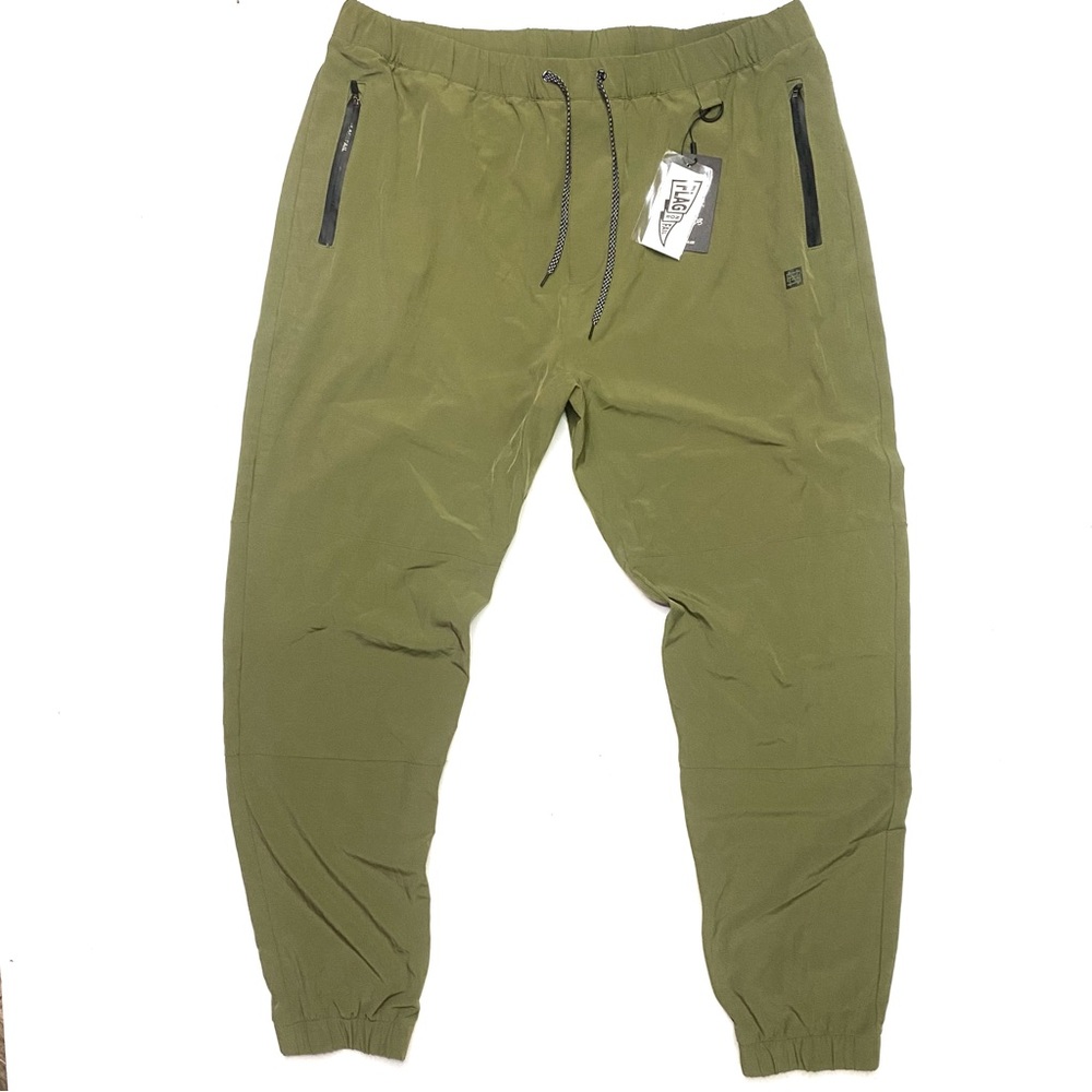 Flag Nor Fail Men’s Olive Green Slim Athletic Fit Everyday Jogger Pants 3XL NWT